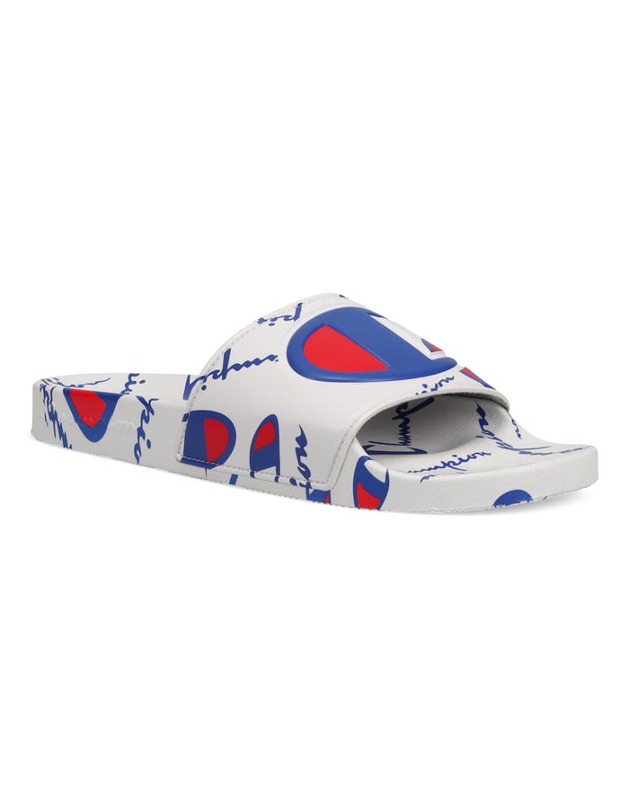 Champion Badslippers Heren - Wit/Blauw - Ipo ( 462815-FBO )